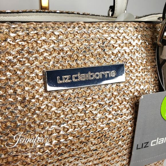 Liz Claiborne NWT Claudia Woven Mini Satchel - Picture 4 of 14